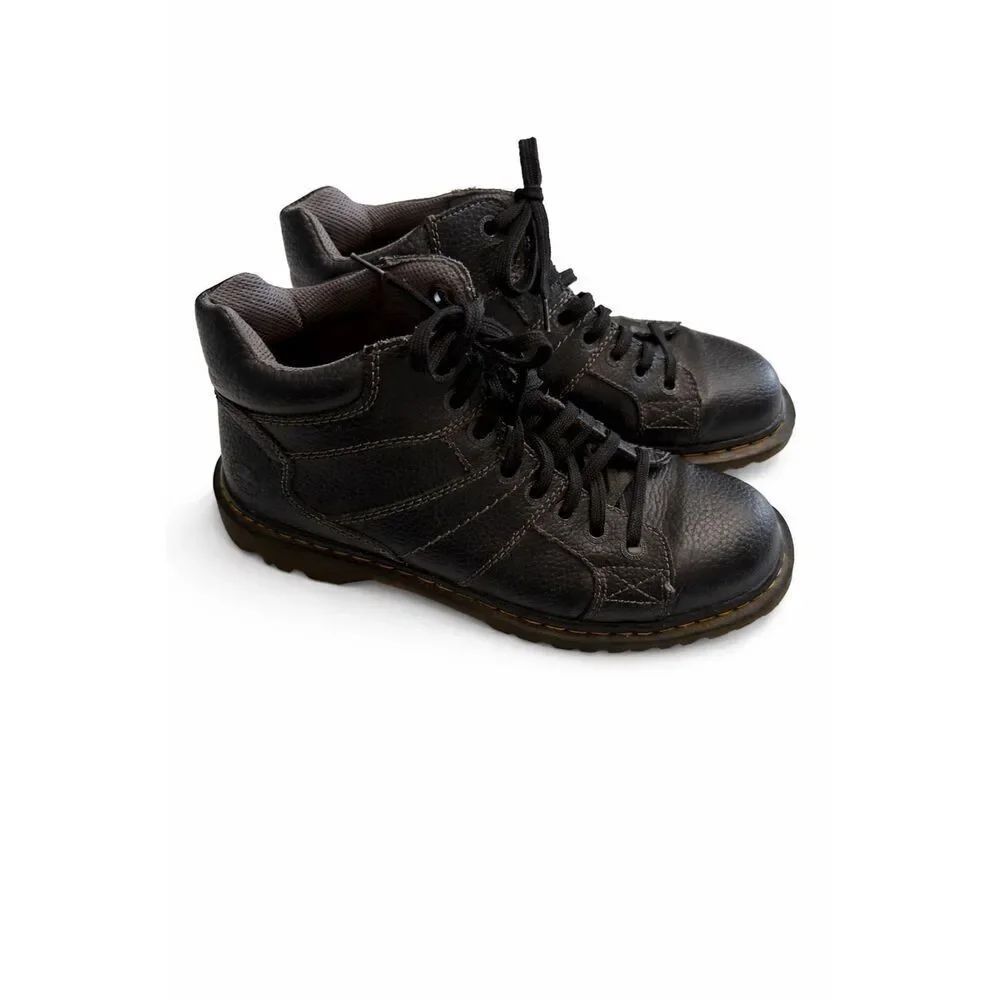 Dr. Martens Men’s Harrisland Black Leather Lace Up Boots Size 9 M